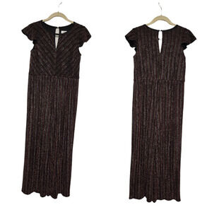 Honey and Rossie Metallic Gold/Red Jumpsuit Size 16